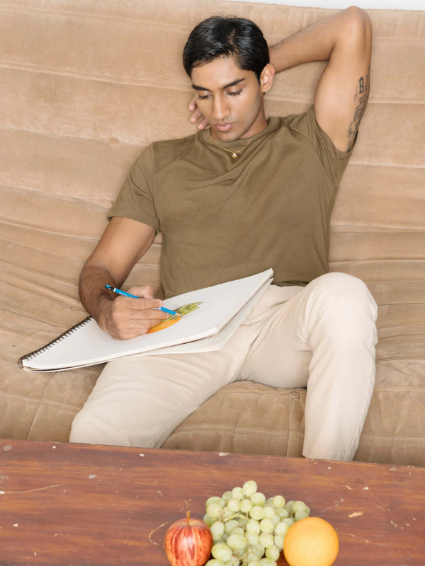Bamboo SoftDrape™ Cotton Tee - Olive