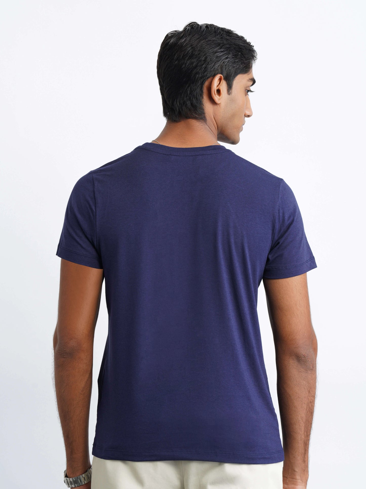 Bamboo Cotton Tee - Navy