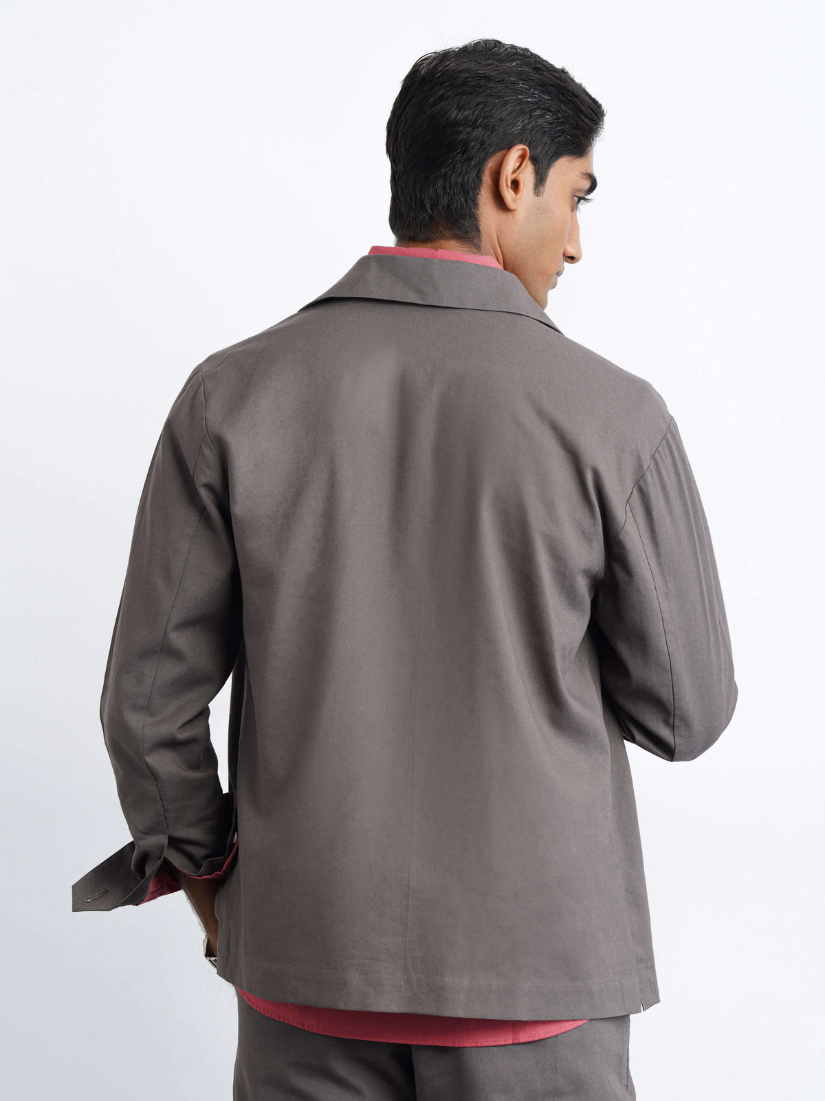 Hamptons Linen Shacket - Slate Grey