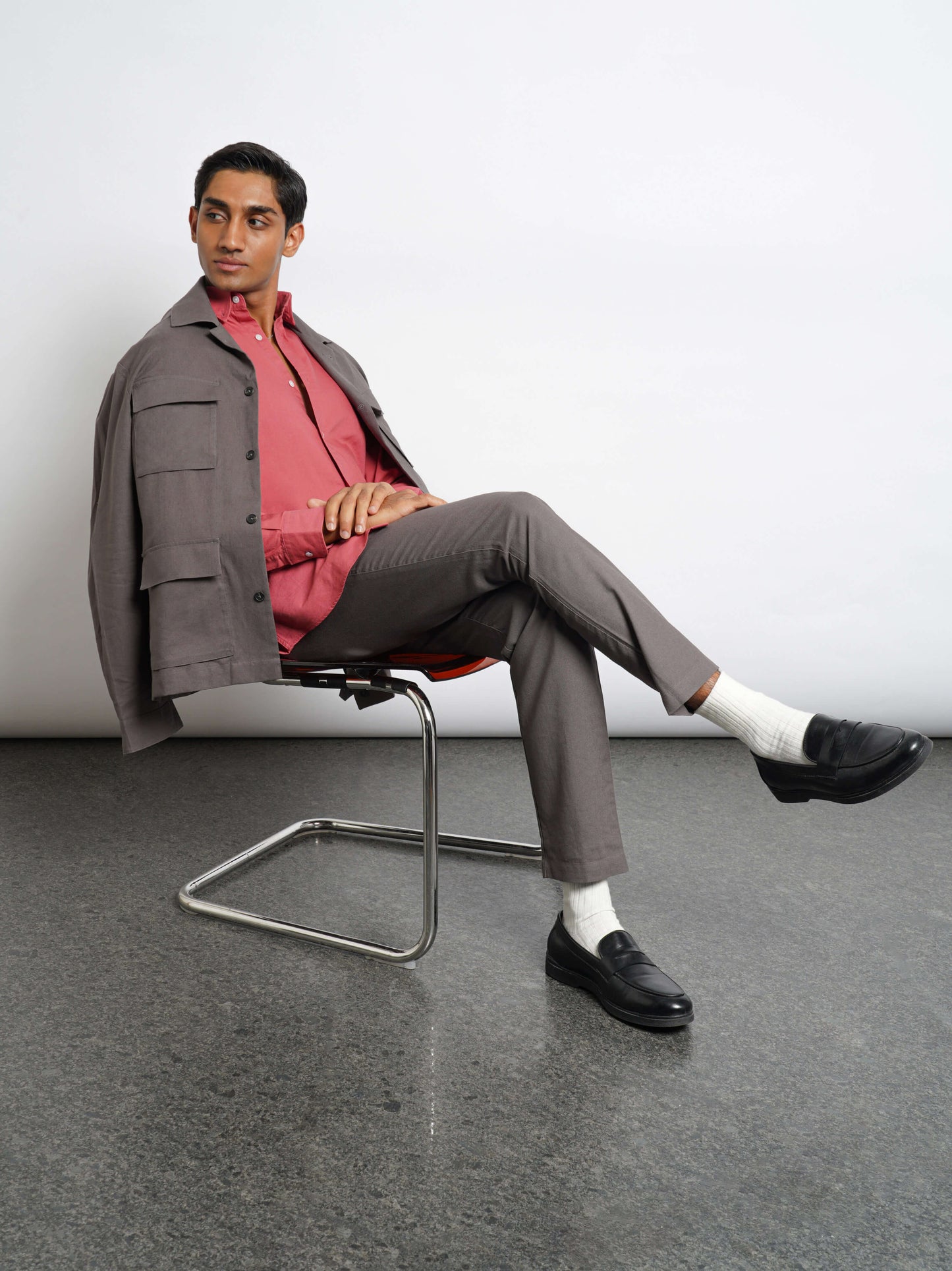 Hamptons Linen Shacket - Slate Grey