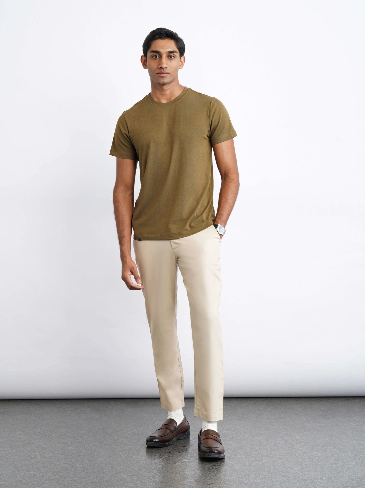 Bamboo Cotton Tee - Olive