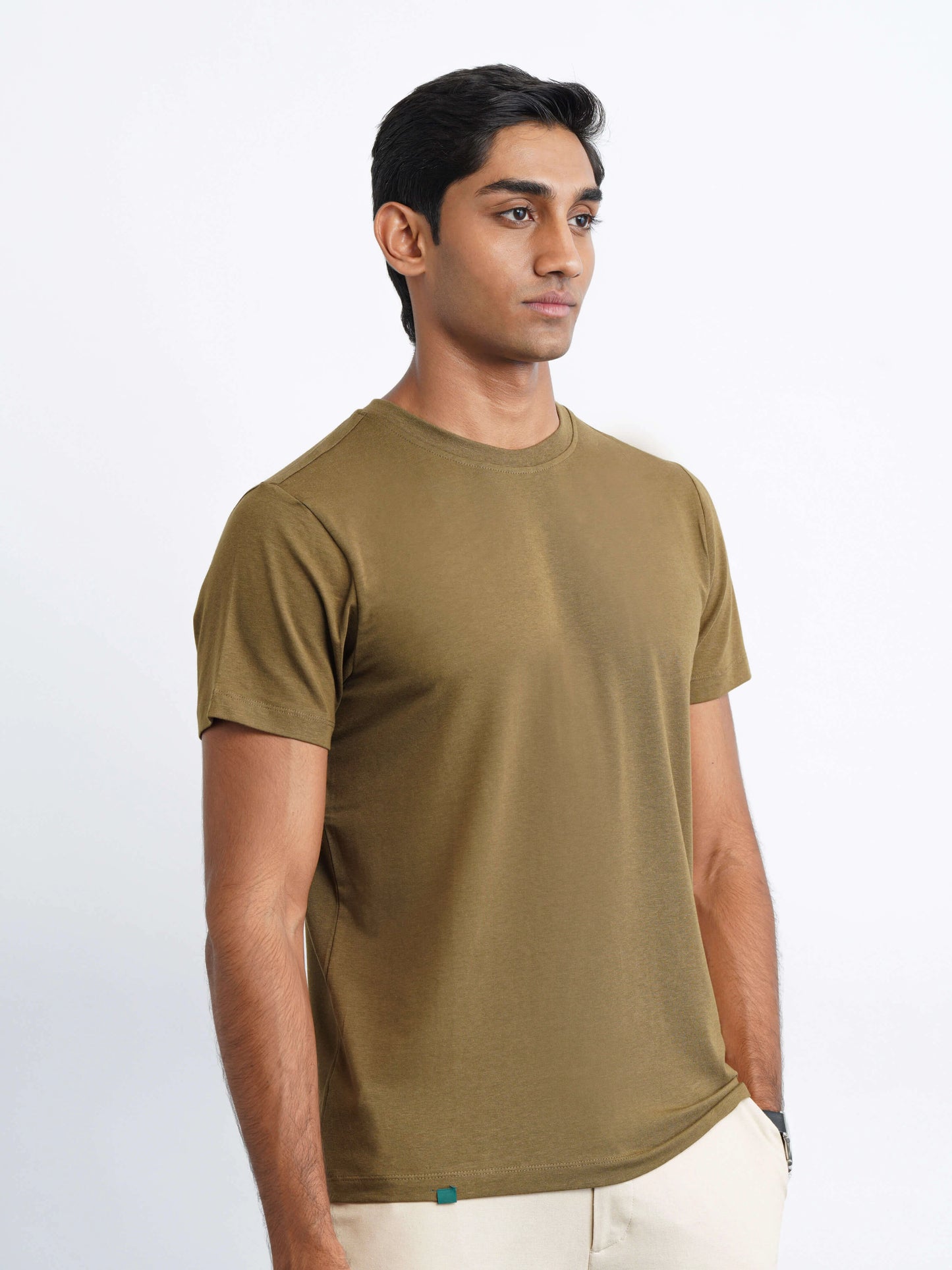Bamboo Cotton Tee - Olive