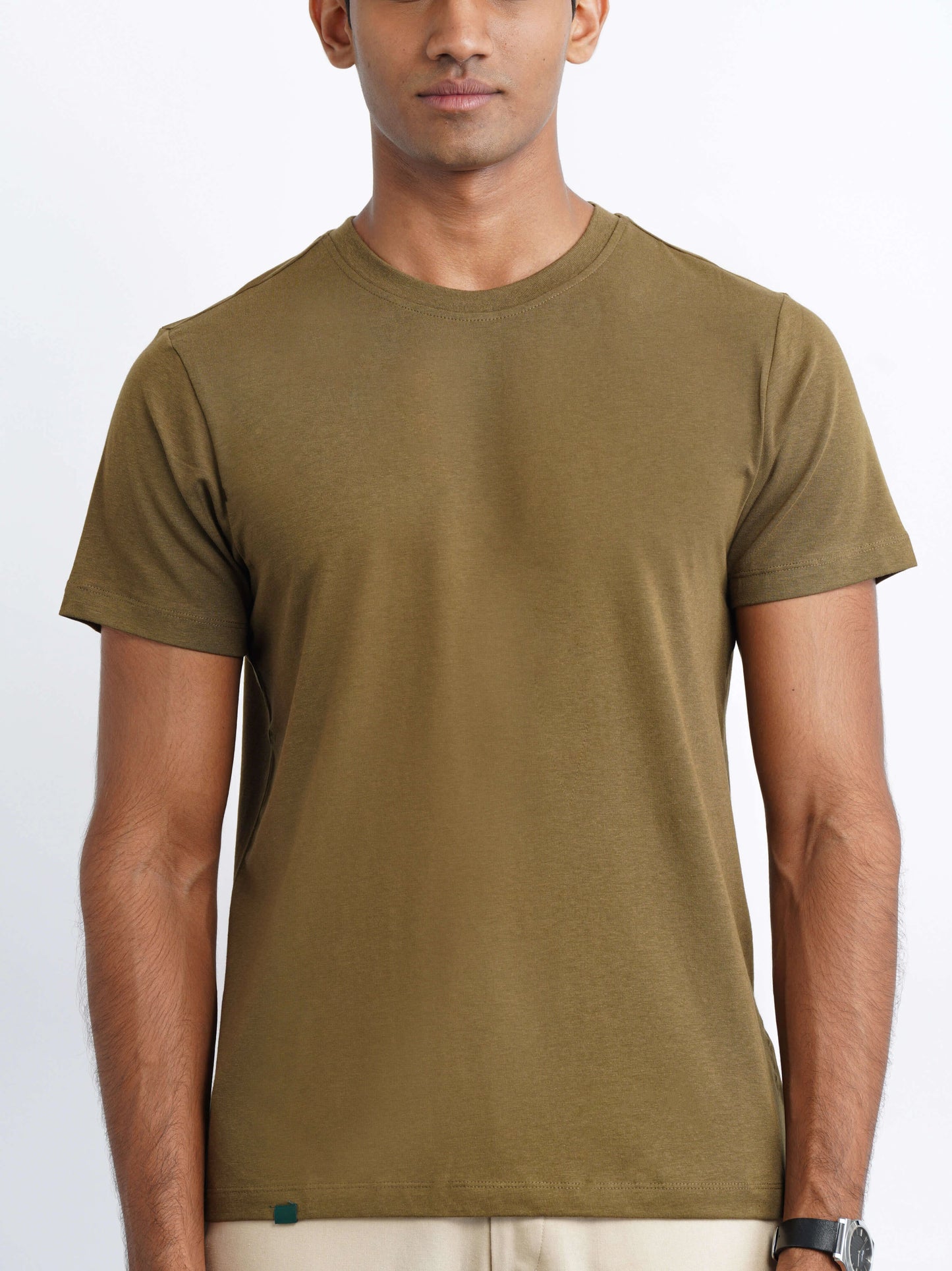 Bamboo Cotton Tee - Olive
