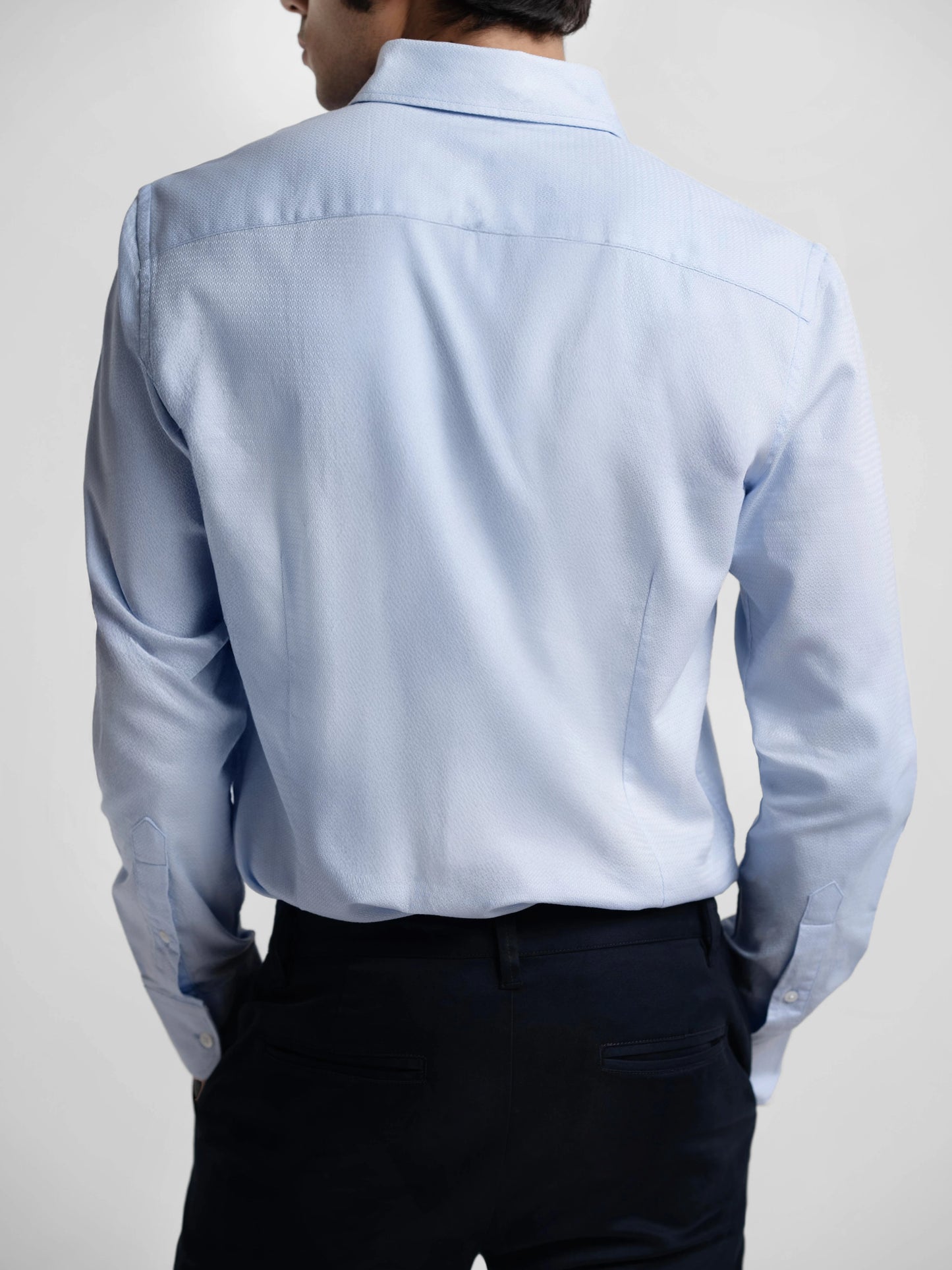 Montclair -  Dobby Cotton Sky Blue  Slim Fit Shirt