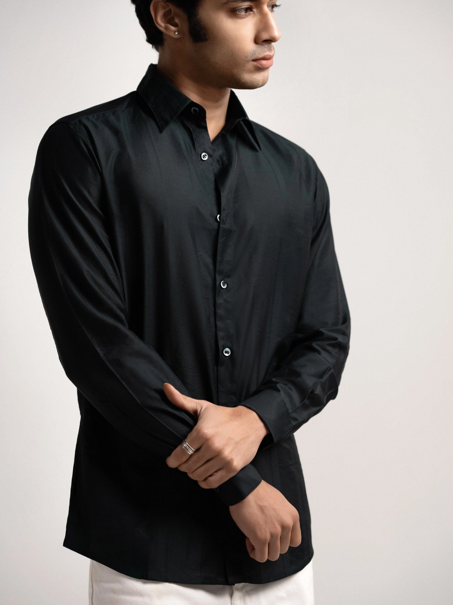 Midnight Lane  - Dark Green Slim Fit Shirt