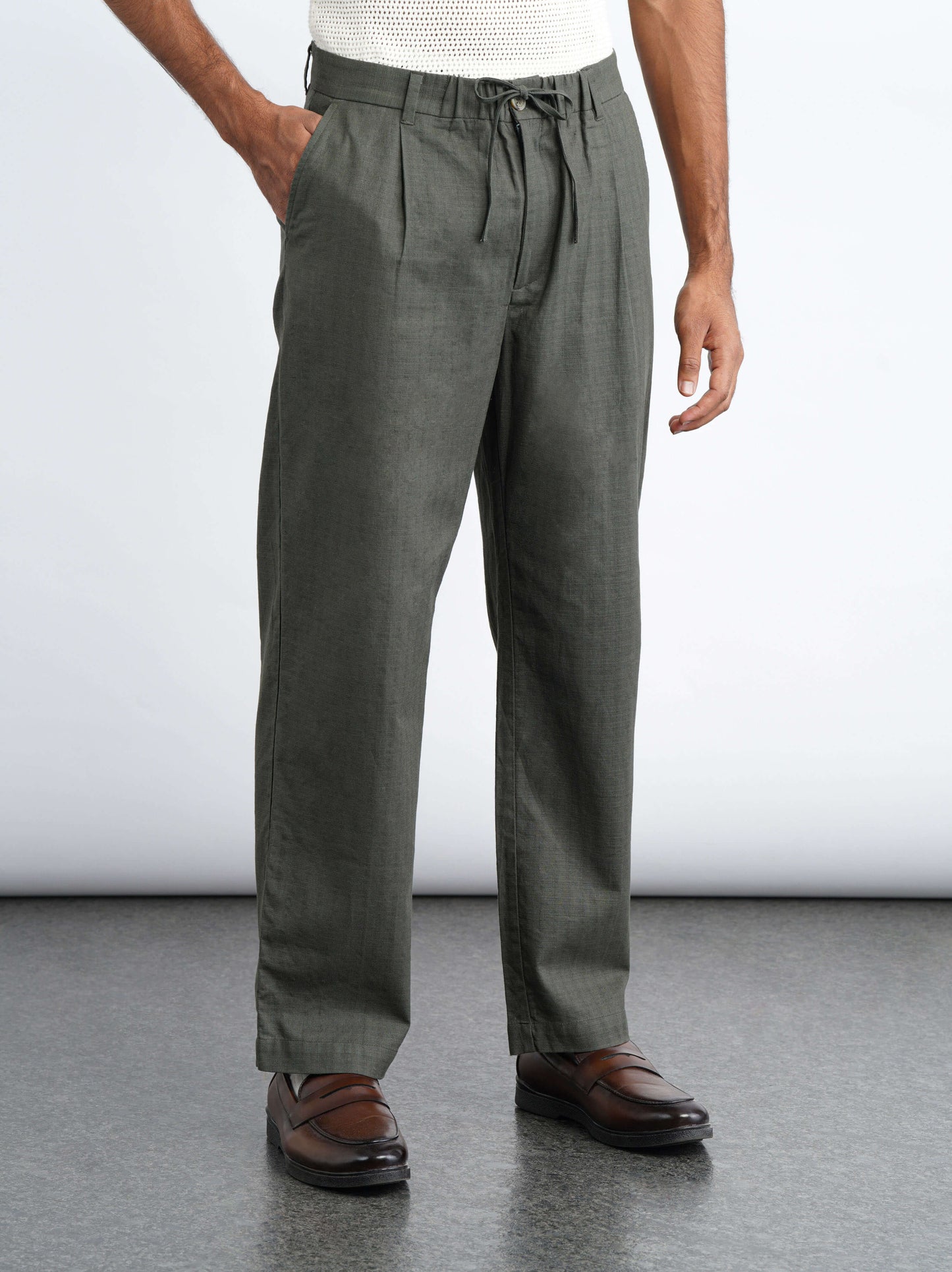 Harbor Drawstring Pants - Stone Olive