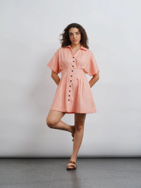 Cotton Dress - Peach