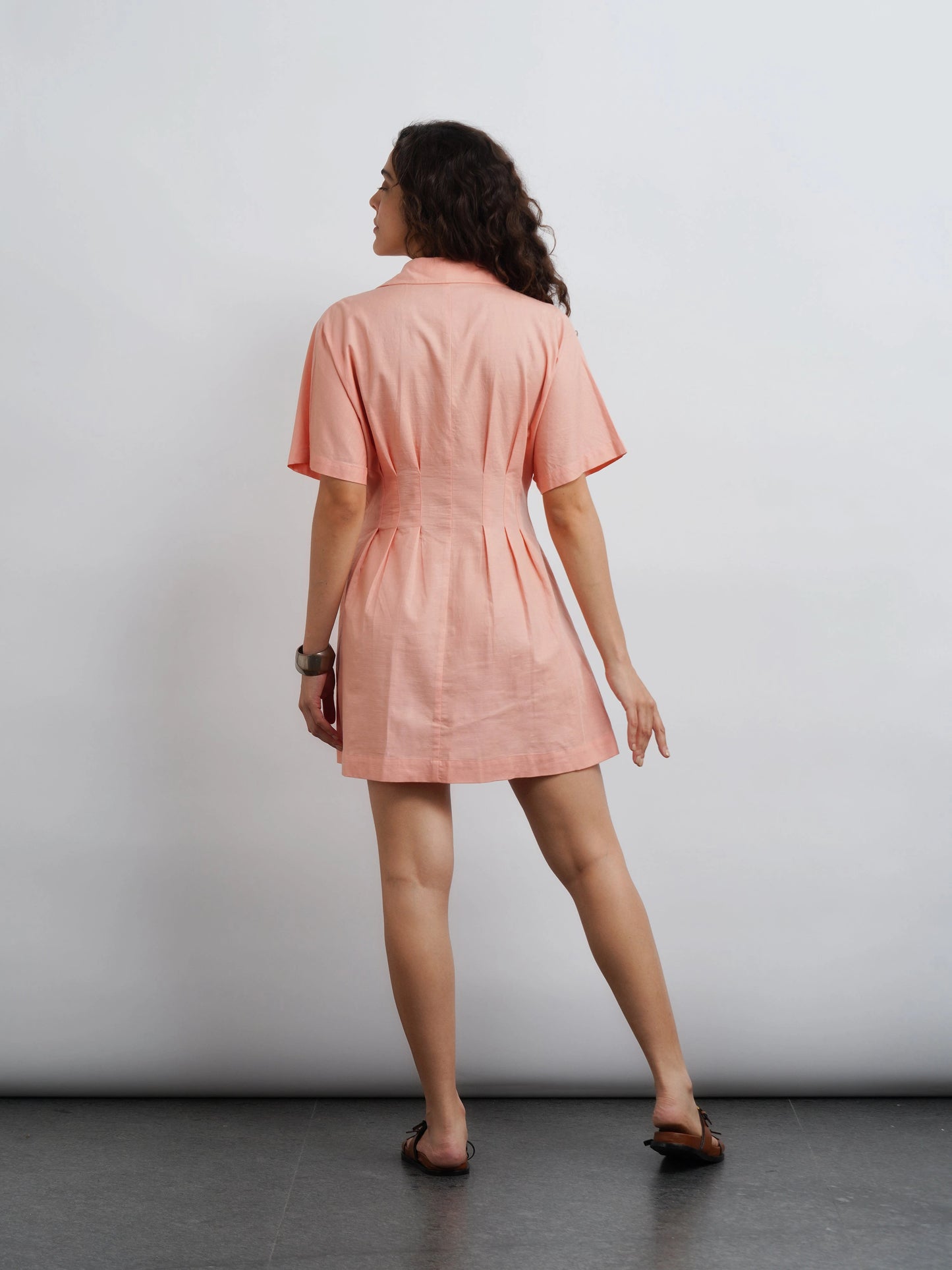 Cotton Dress - Peach Melon