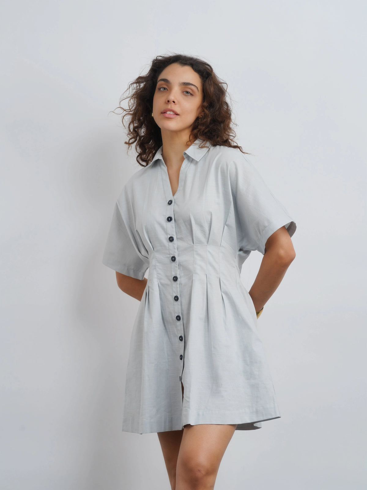 Cotton Dress - Light Grey