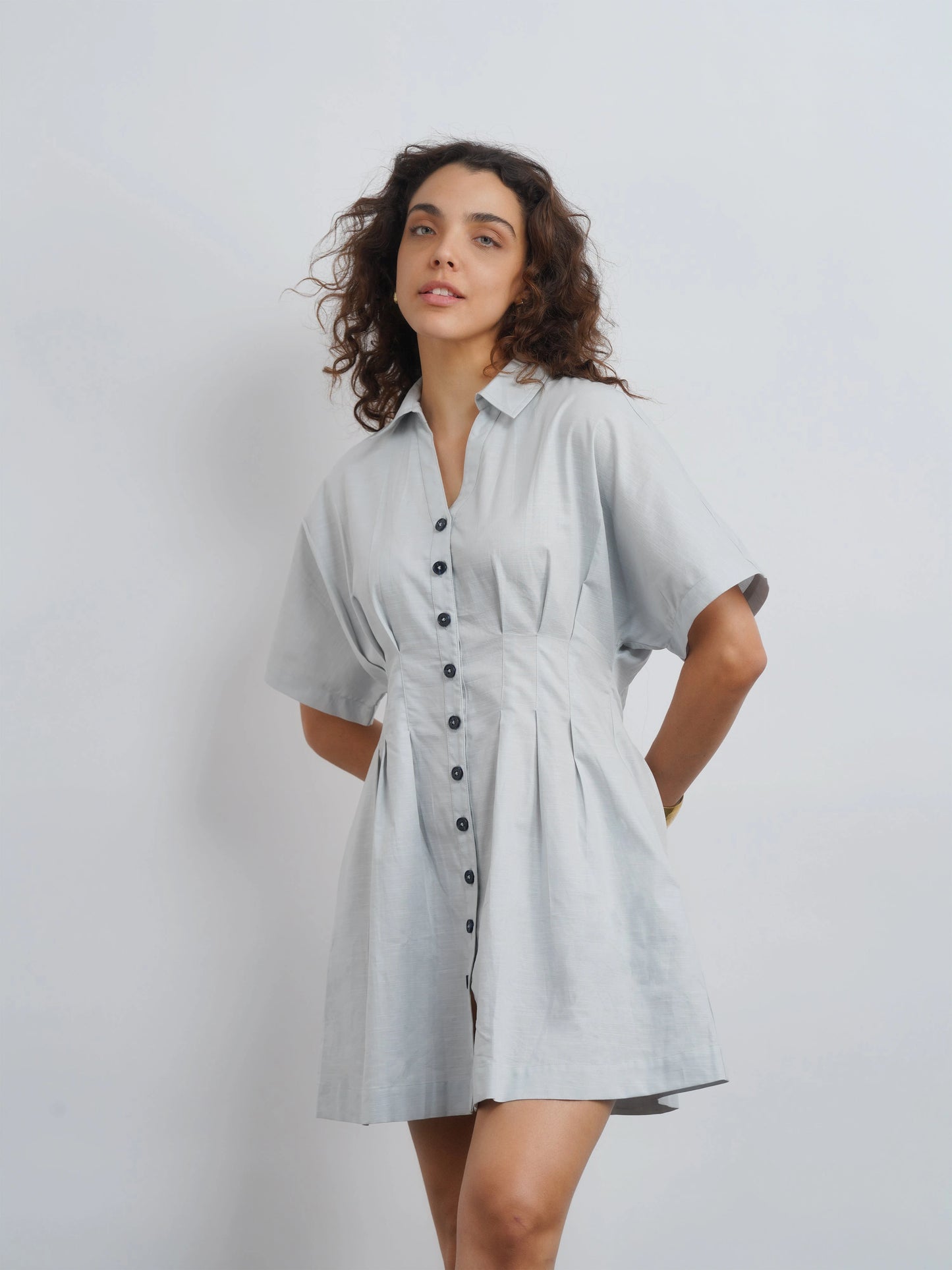 Cotton Dress - Sea Smoke