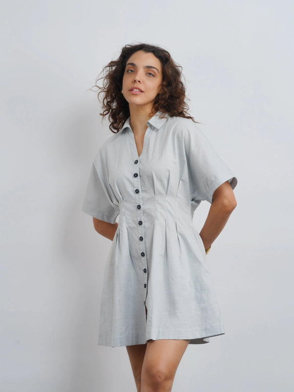 Cotton Dress - Light Grey