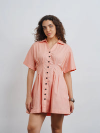 Cotton Dress - Peach