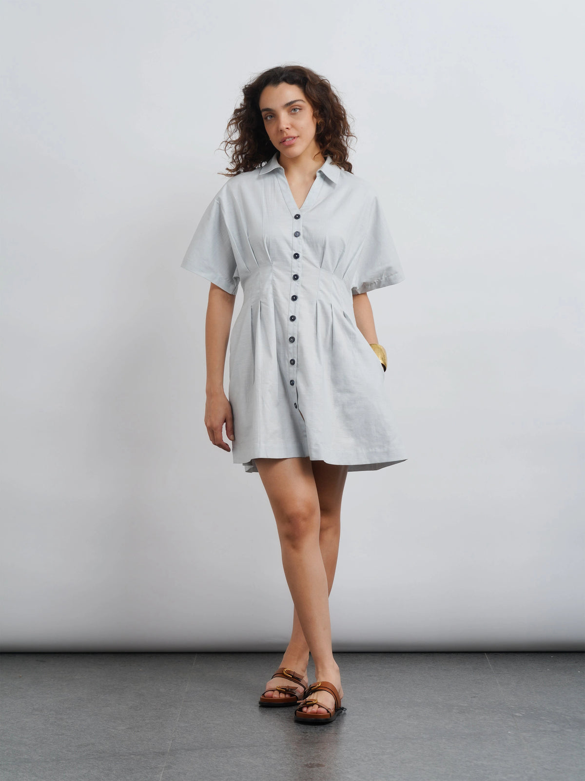 Cotton Dress - Light Grey