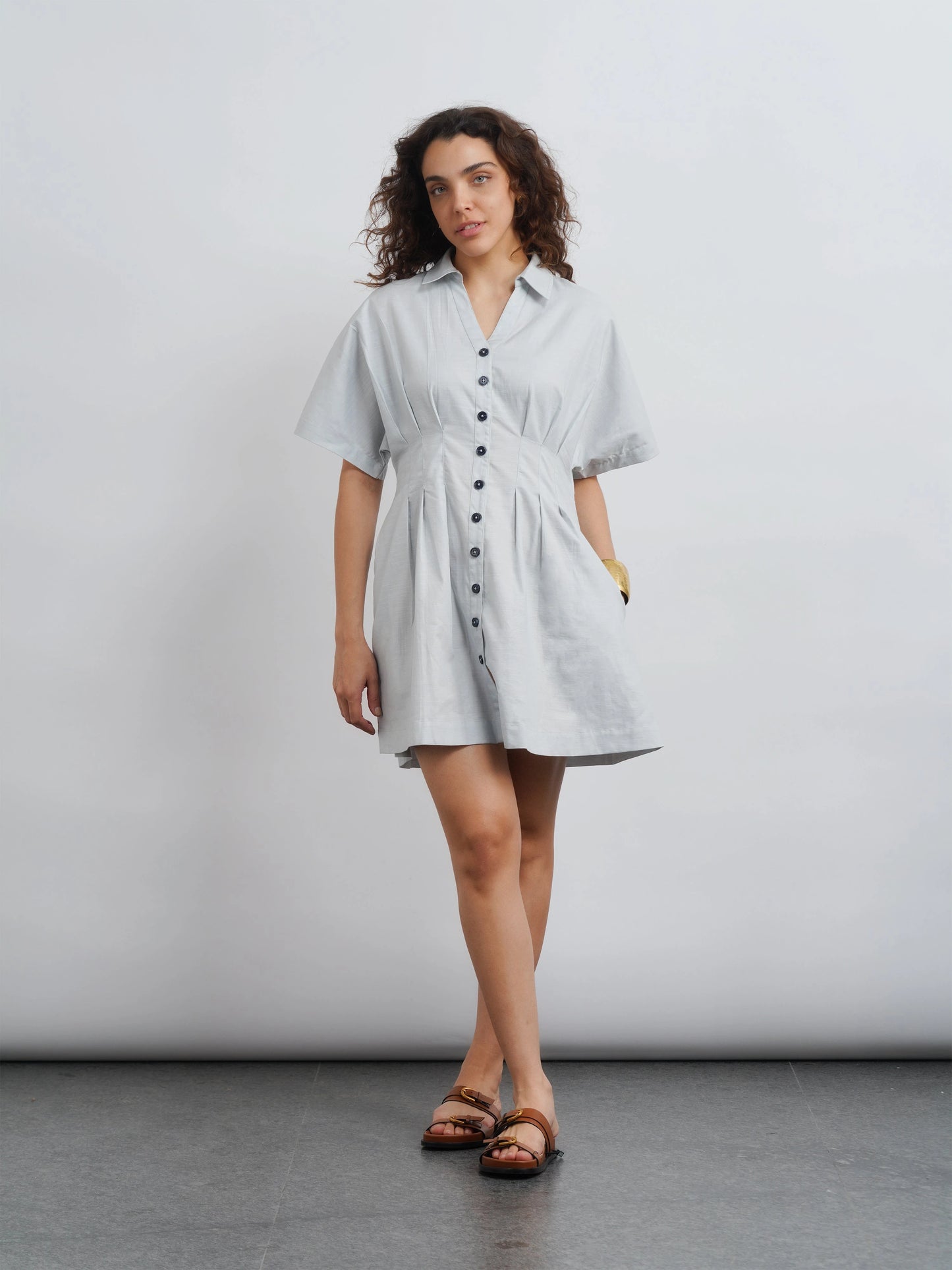 Cotton Dress - Sea Smoke