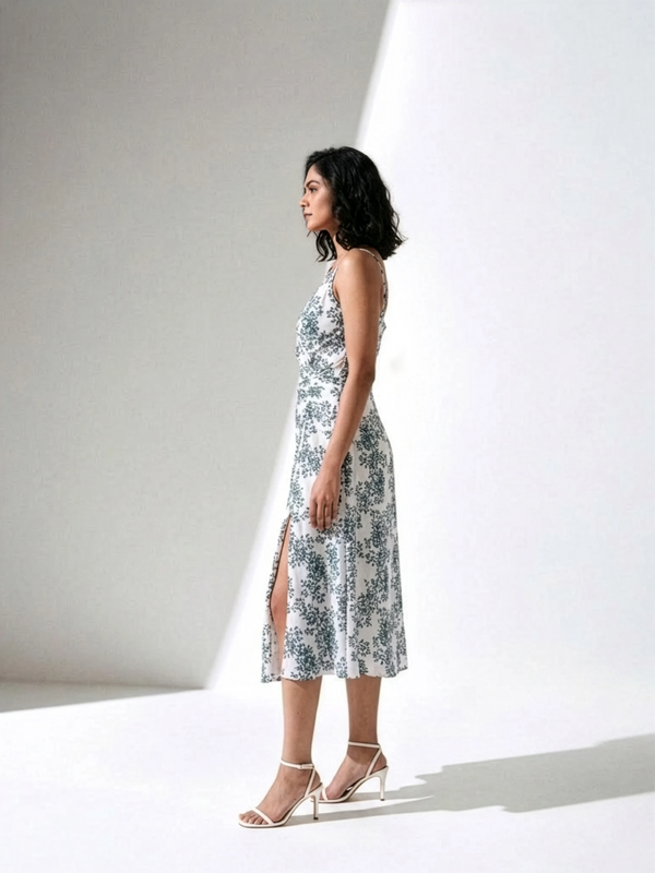 Linen Mykonos Midi Dress