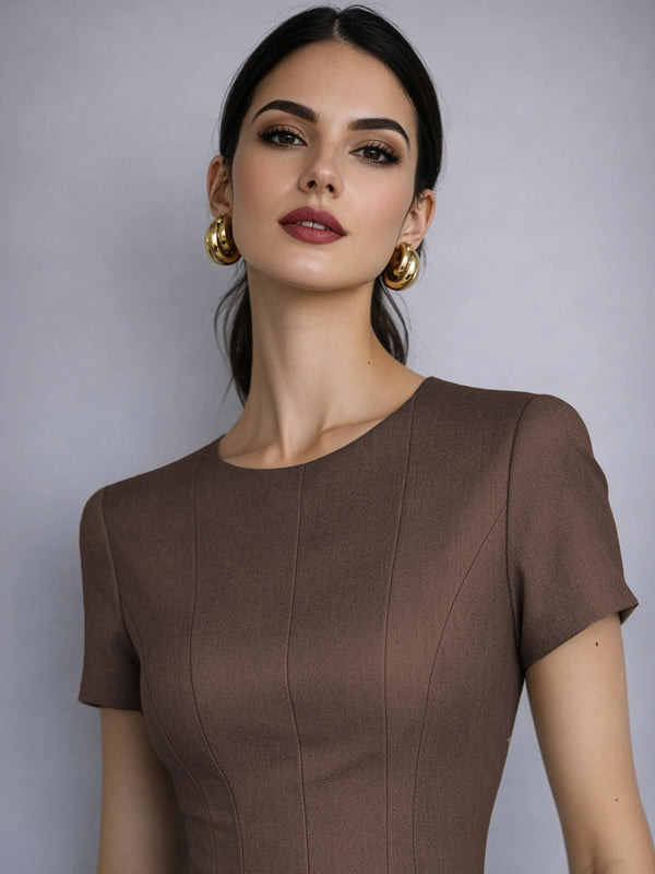 Essential Midi Dress - Mocha