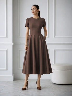 Essential Midi Dress - Mocha