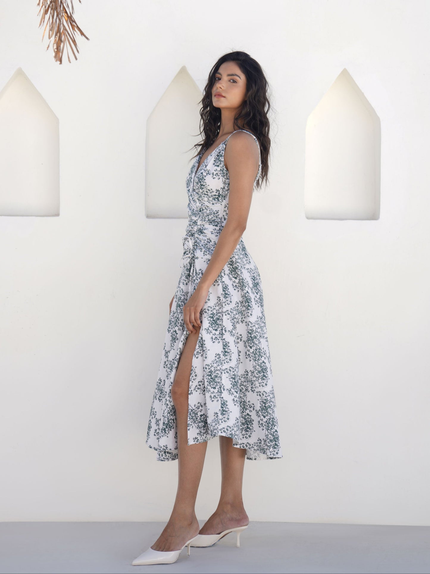 Mykonos Midi Linen Dress