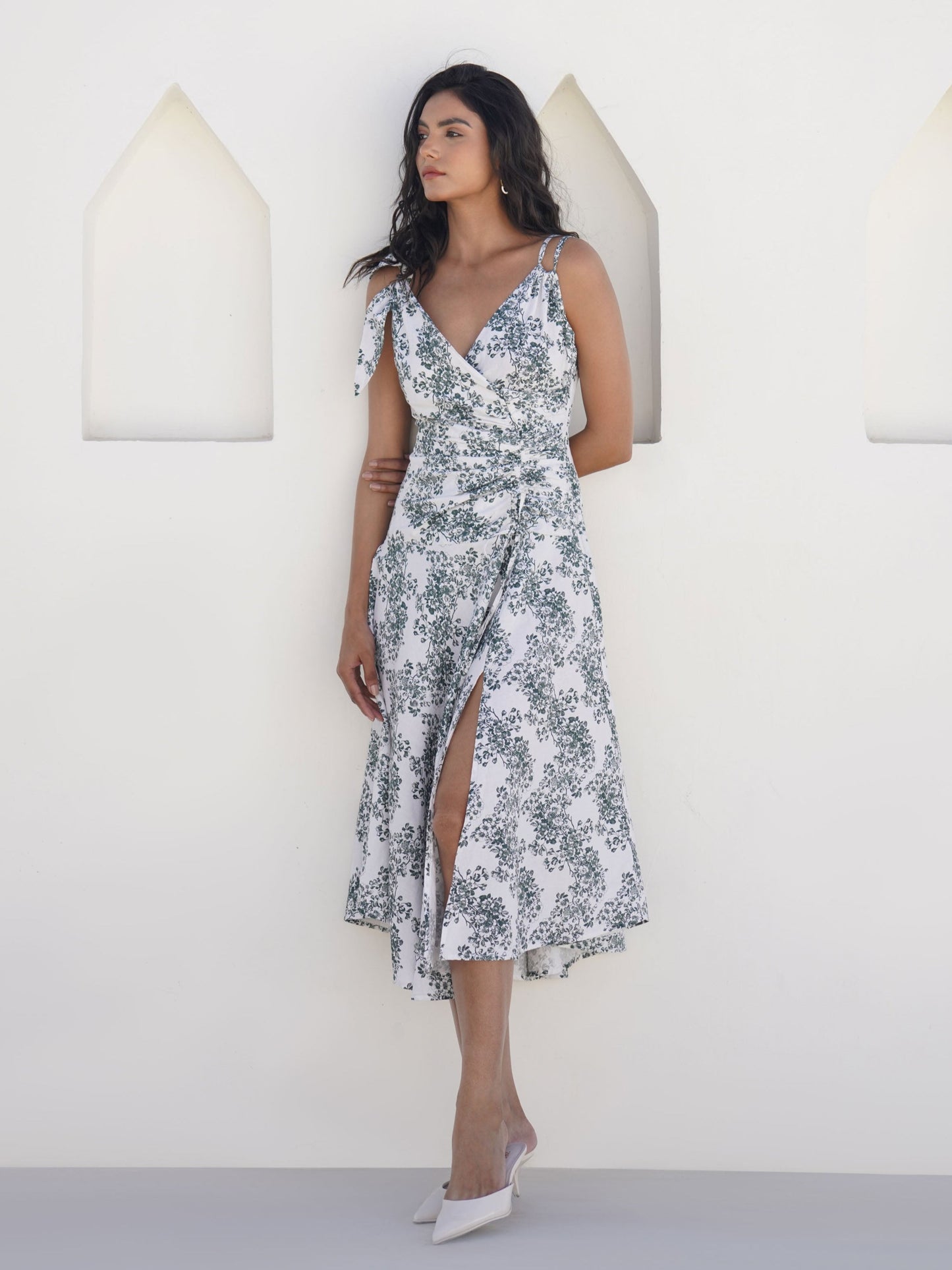 Mykonos Midi Linen Dress