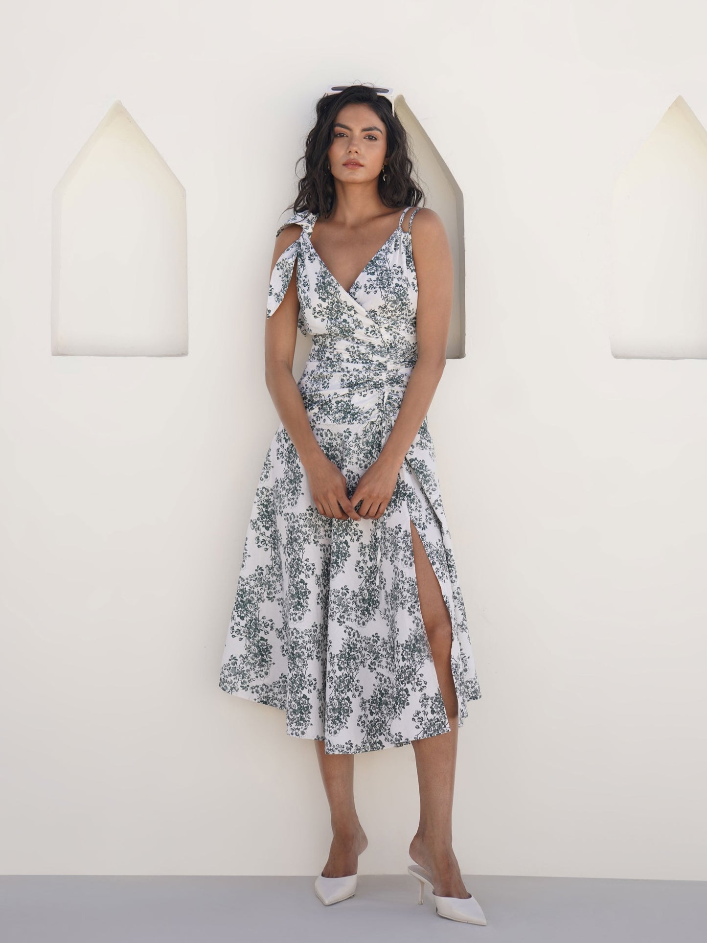 Mykonos Midi Linen Dress