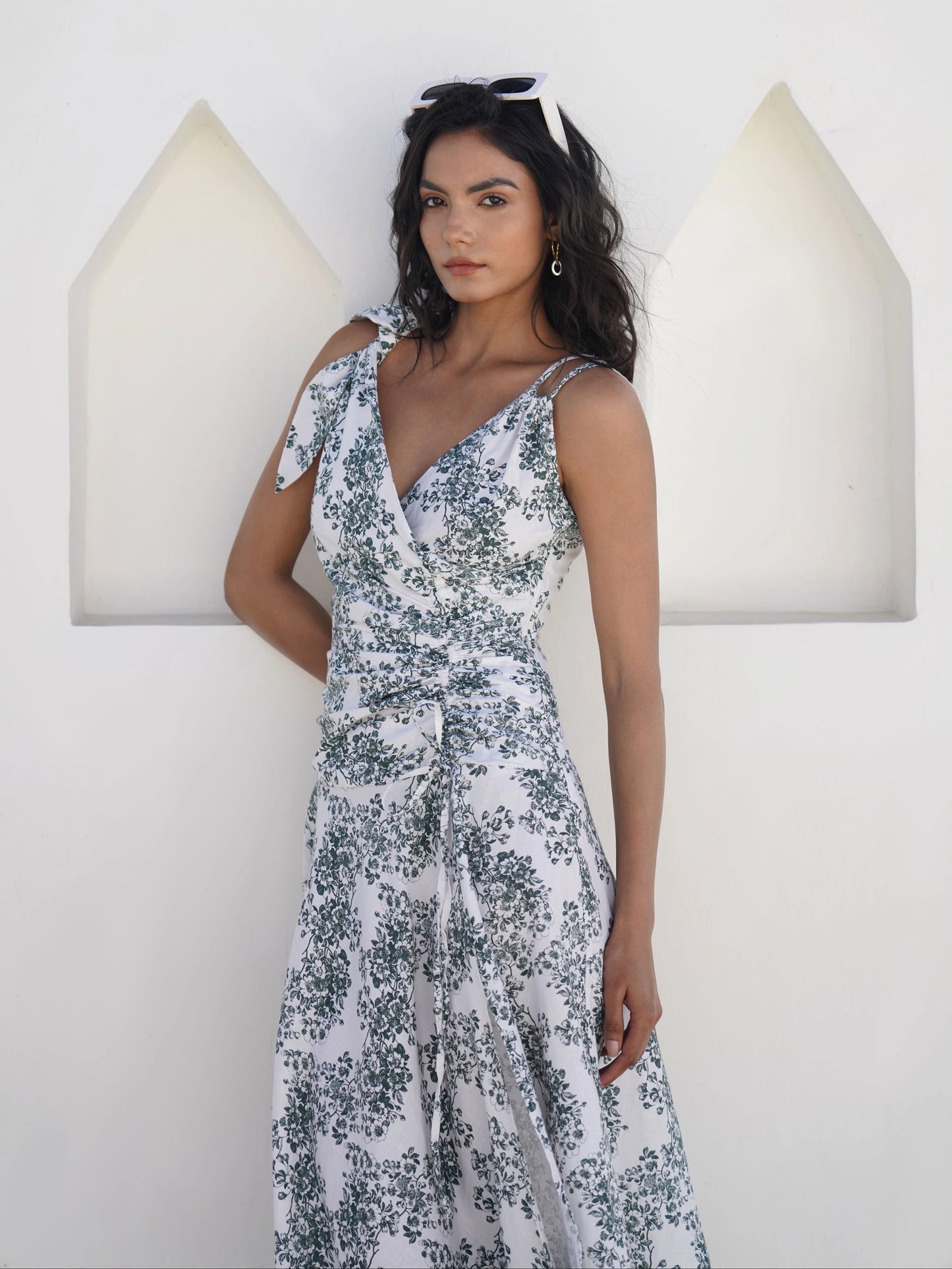 Linen Mykonos Midi Dress