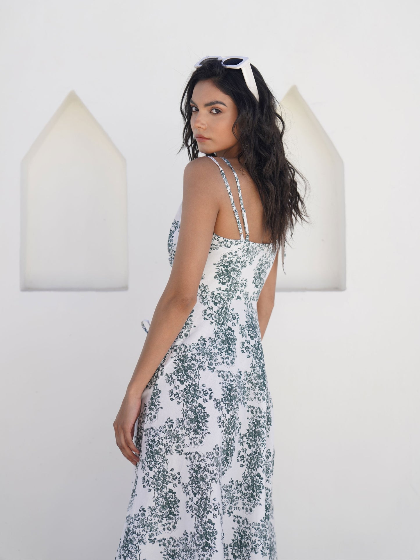 Mykonos Midi Linen Dress