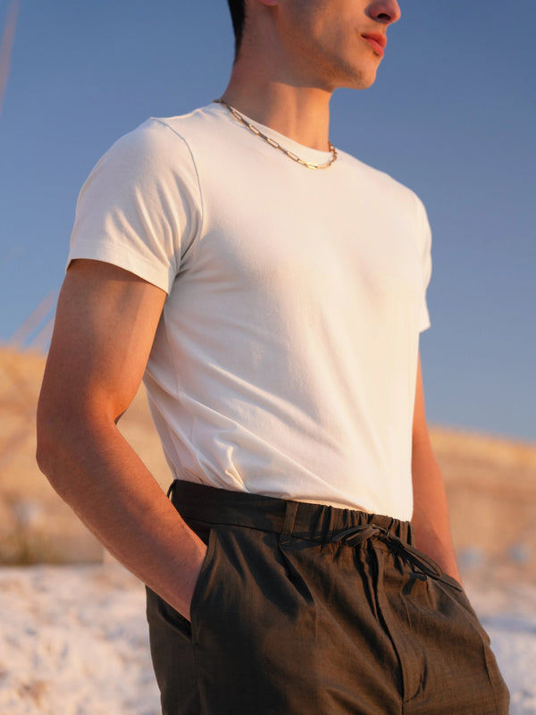 Bamboo SoftDrape™ Cotton Tee - White