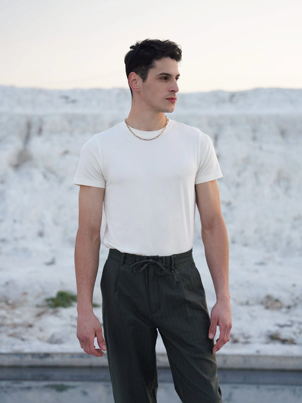 Bamboo SoftDrape™ Cotton Tee - White