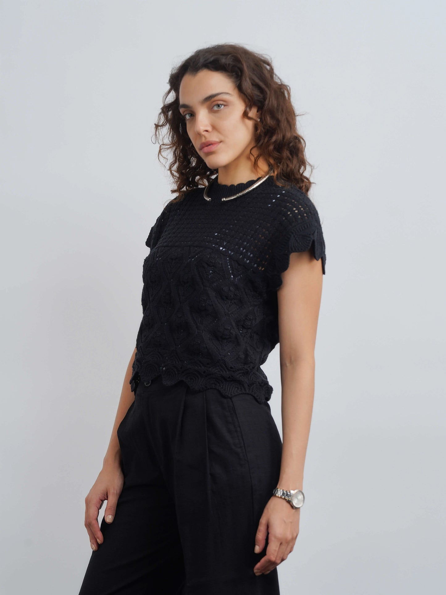 Crochet Top - Black