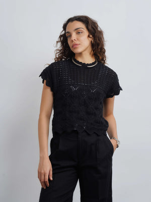 Crochet Top - Black