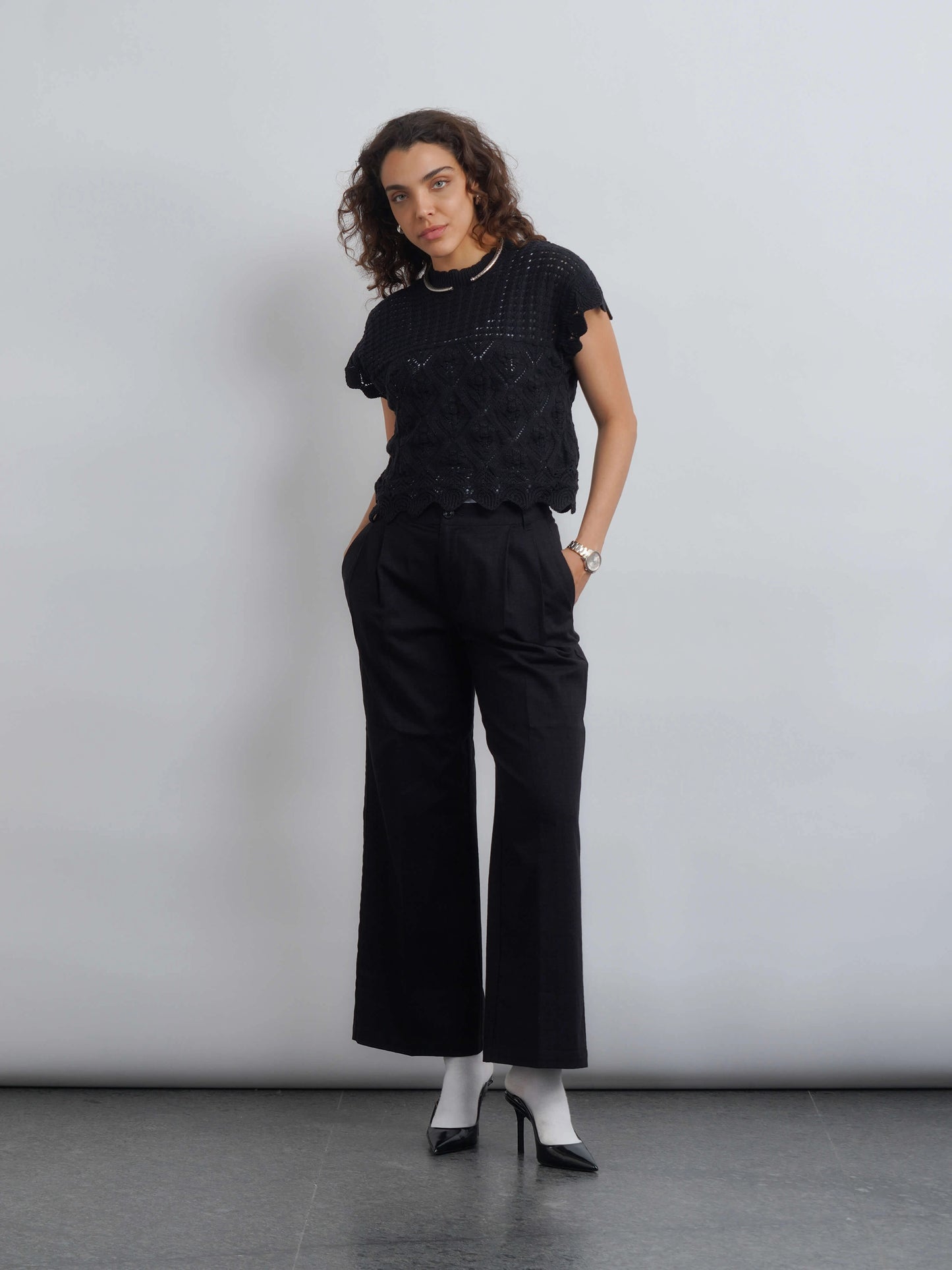 Crochet Top - Black