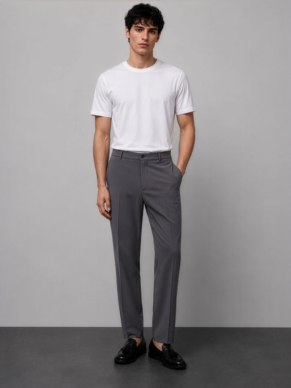 8-Way Stretch Pants in SoftSuit Fabric™ - Stone Grey