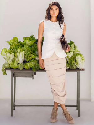 Linen Pinstripe Vest