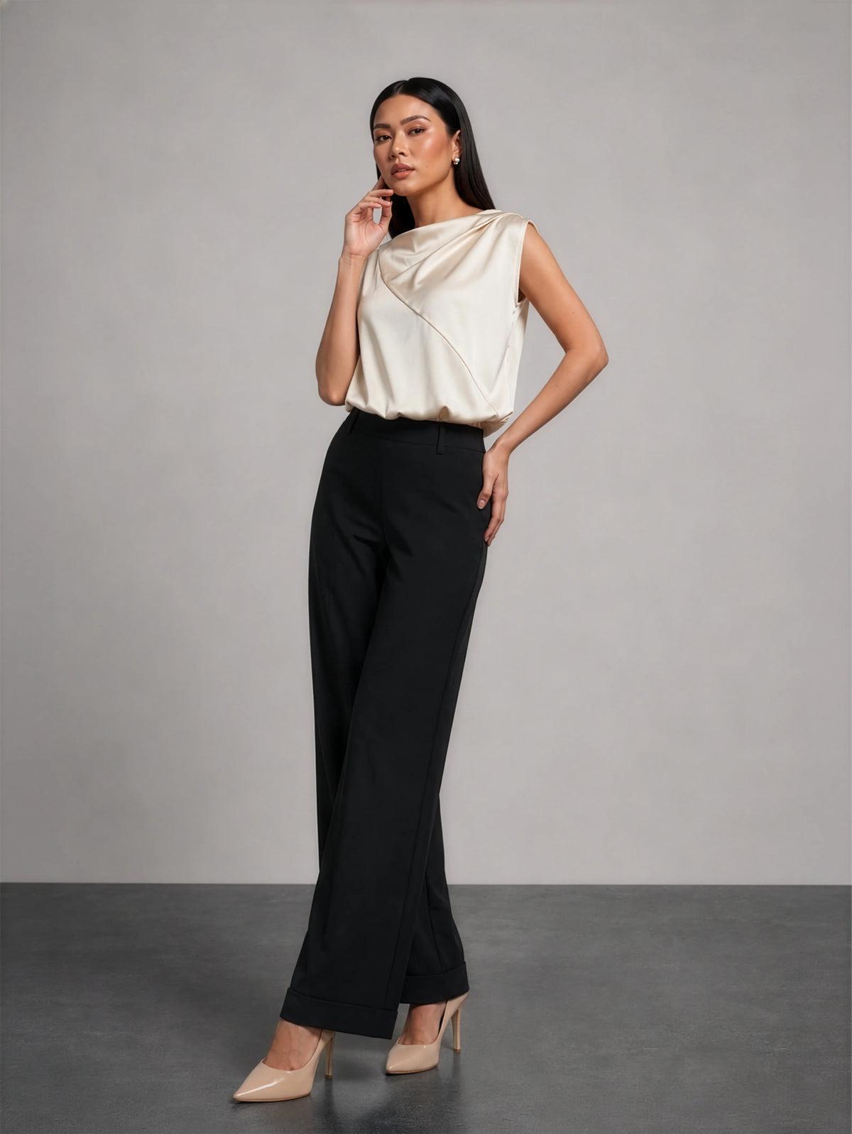 Jenna LustraSatin™ Top - Champagne