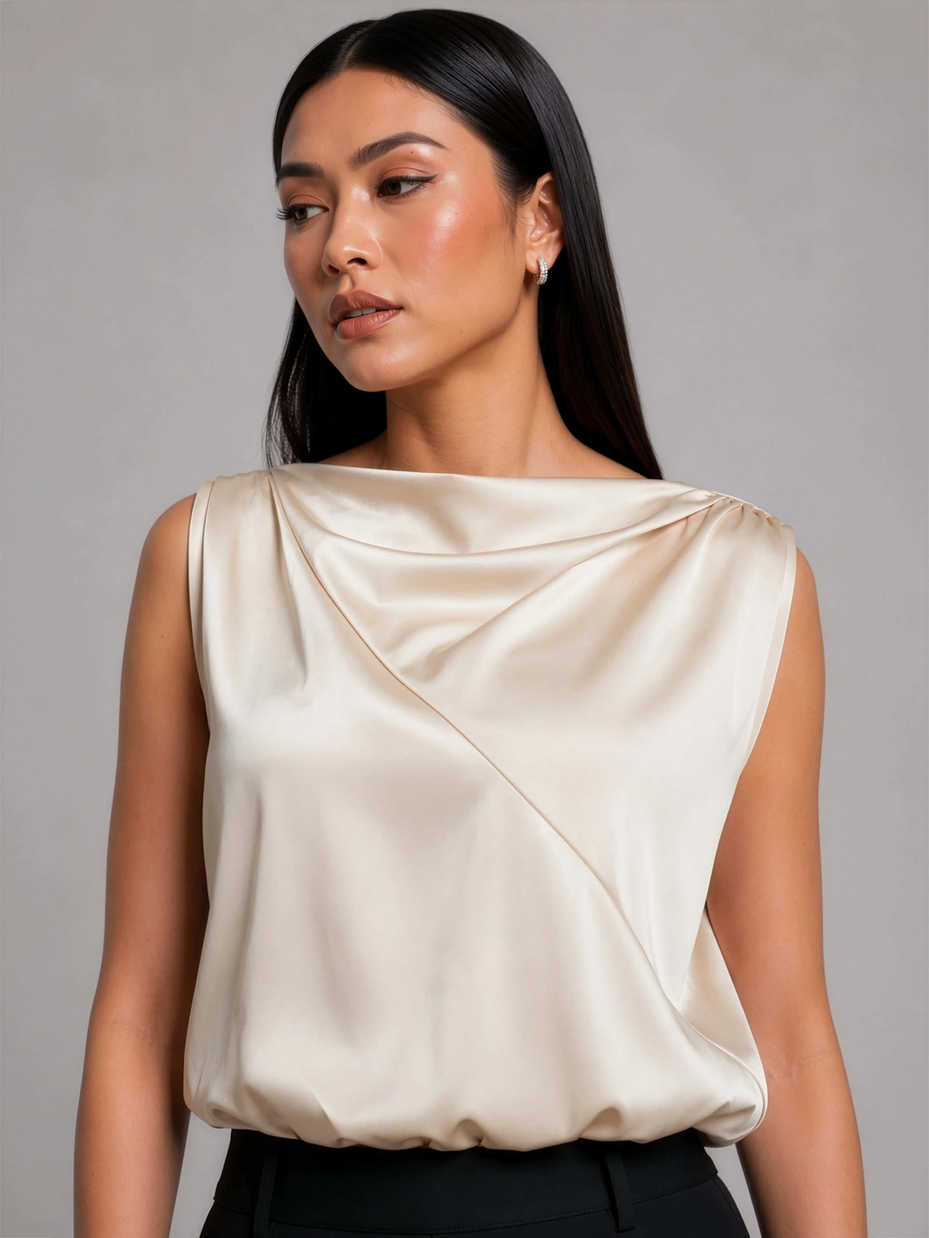 Jenna LustraSatin™ Top - Champagne