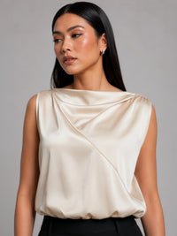 Jenna LustraSatin™ Top - Champagne