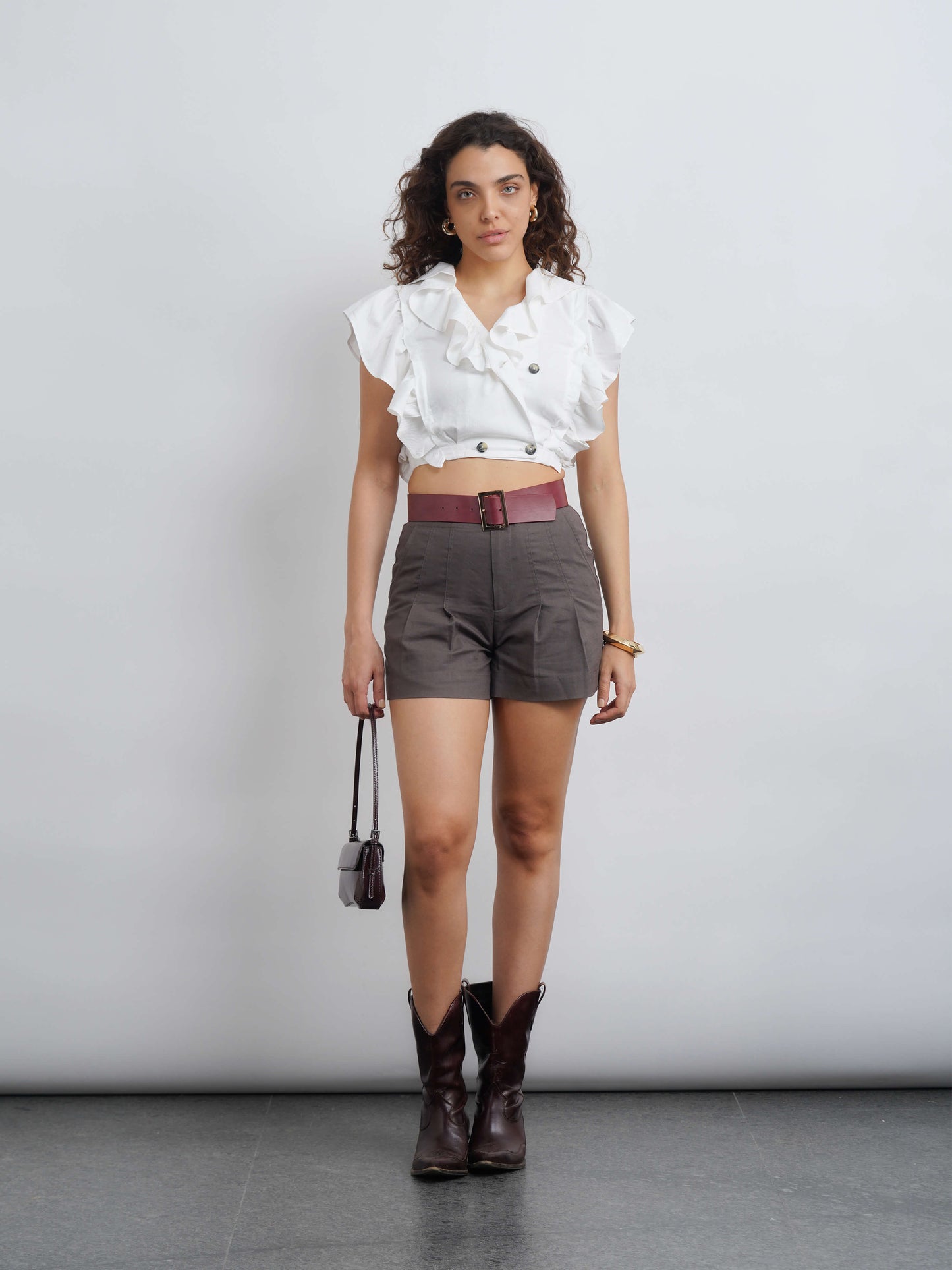 Somerset Linen Top - White