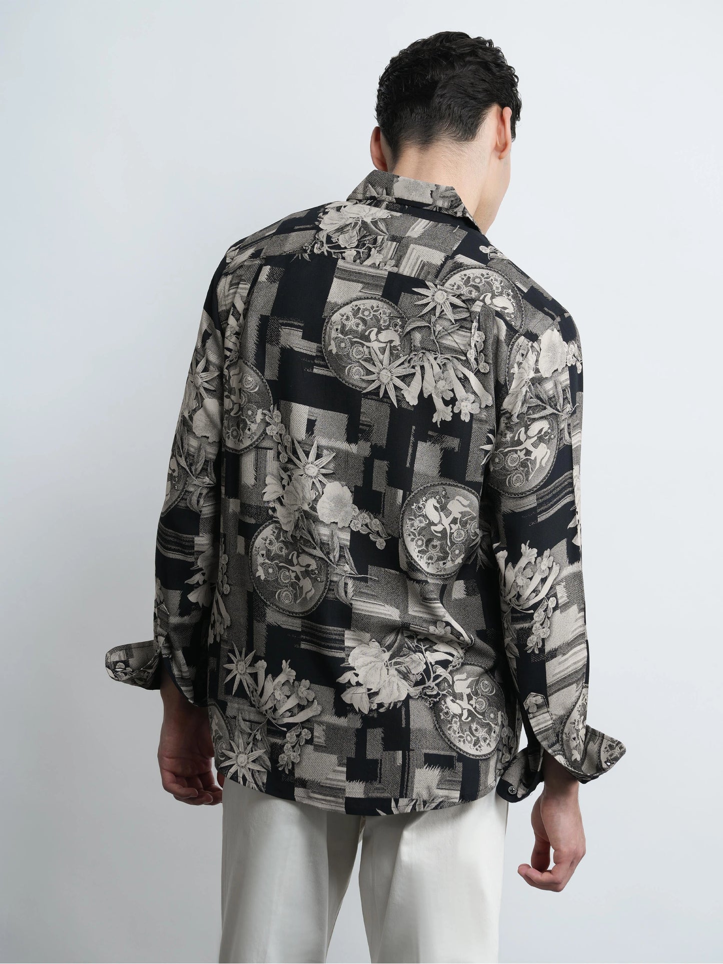 Eclipse - Black Printed Regular Fit Shirt