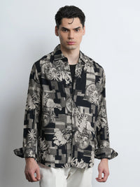 Eclipse - Black Printed Regular Fit Shirt