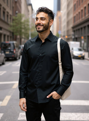 Midnight Lane  - Dark Green Slim Fit Shirt