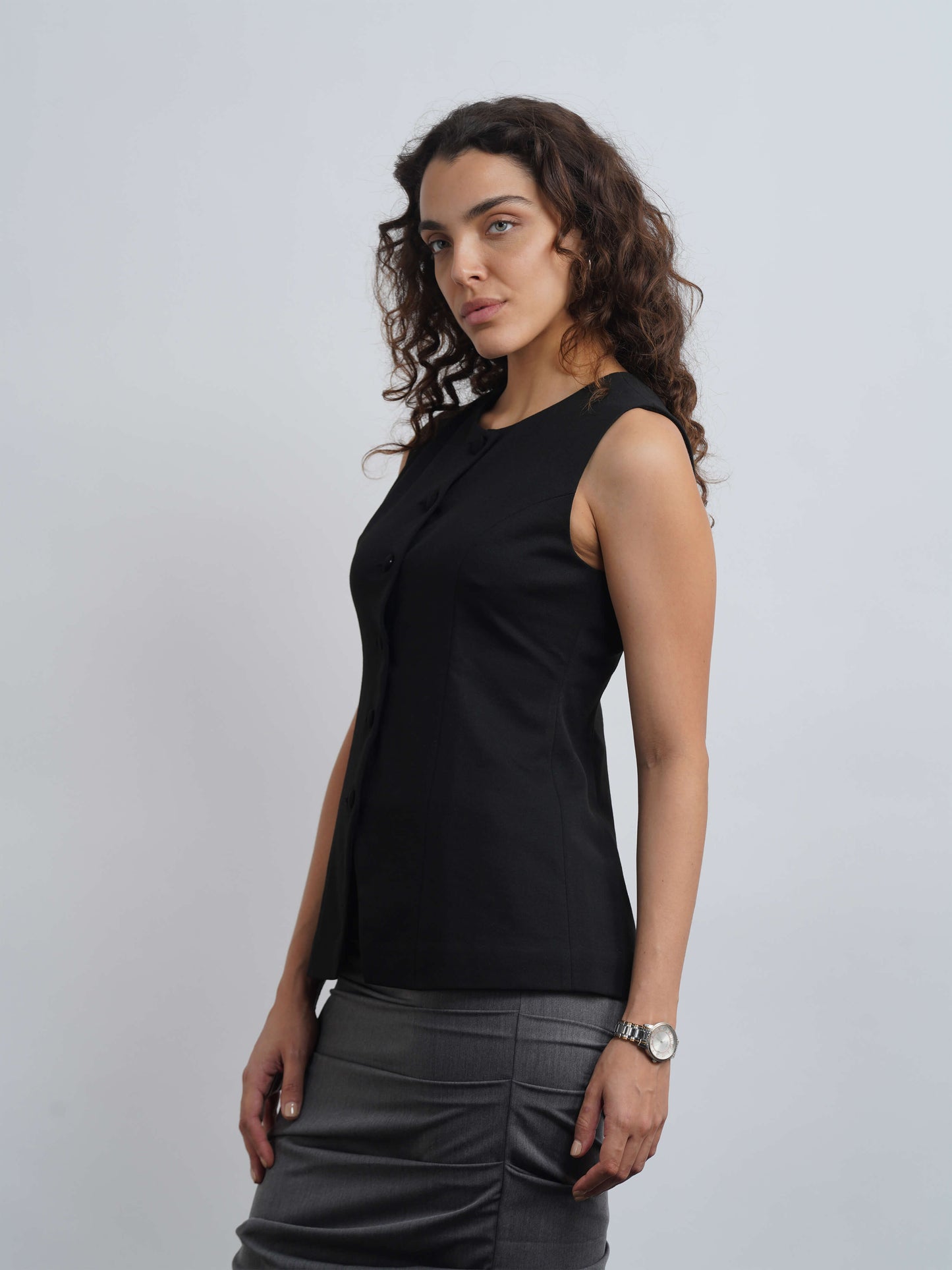 West Village Knit Waistcoat - Black