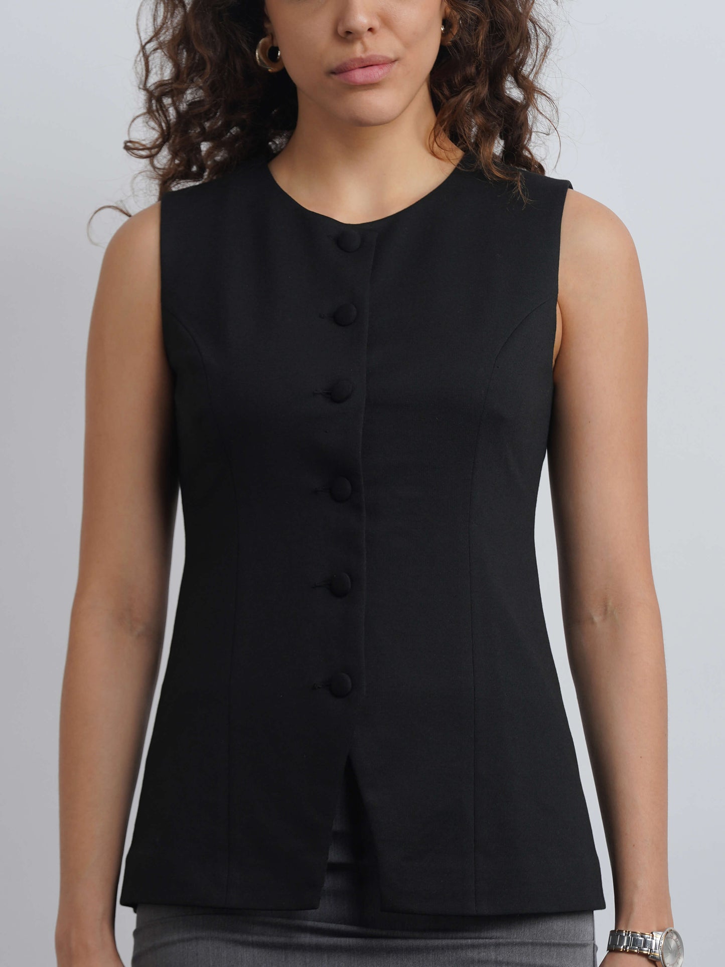 West Village Knit Waistcoat - Black