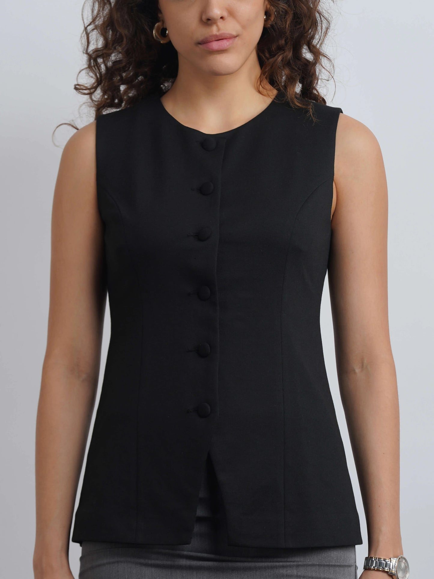 West Village Knit Waistcoat - Black