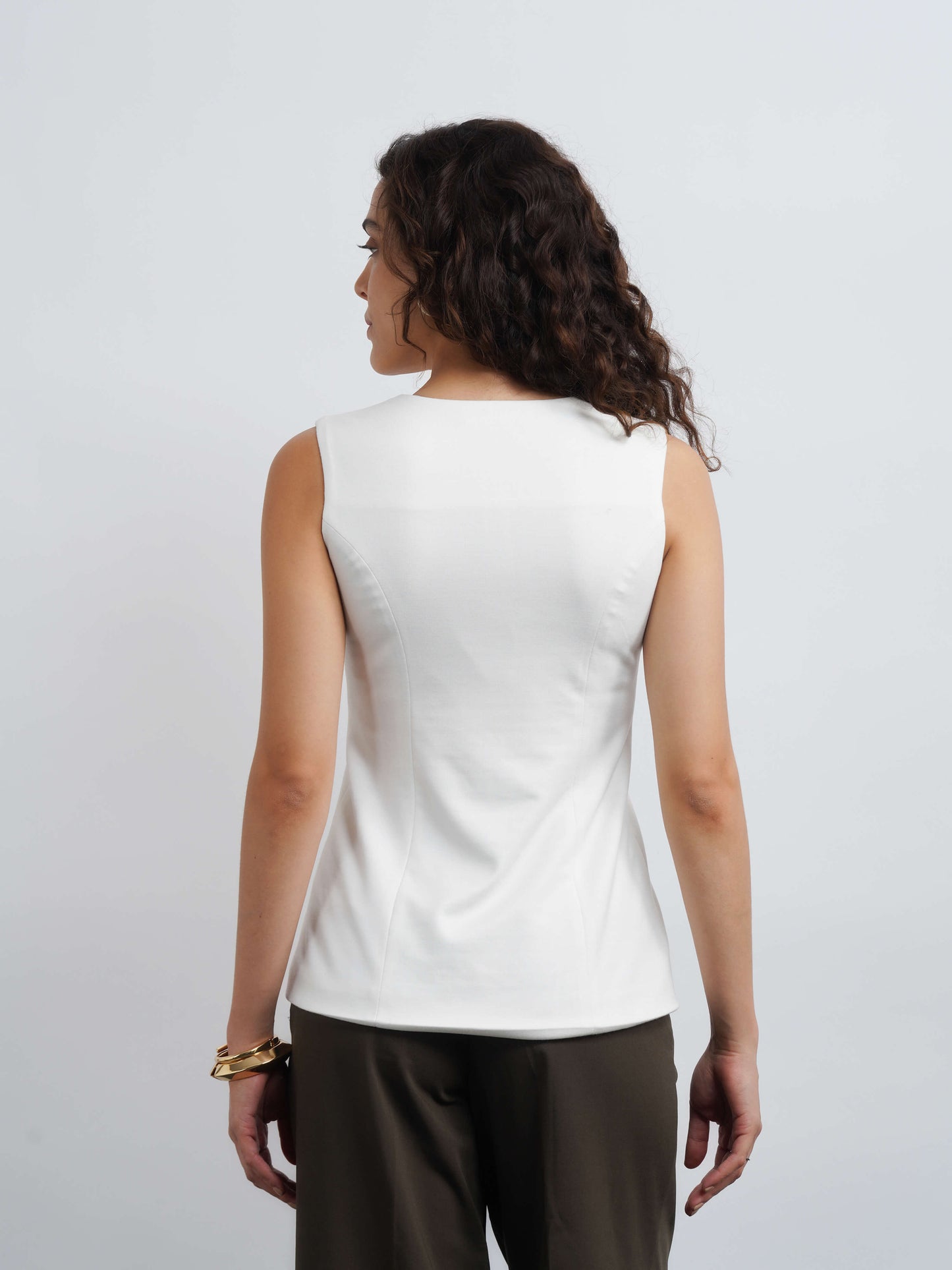 West Village Knit Waistcoat - White
