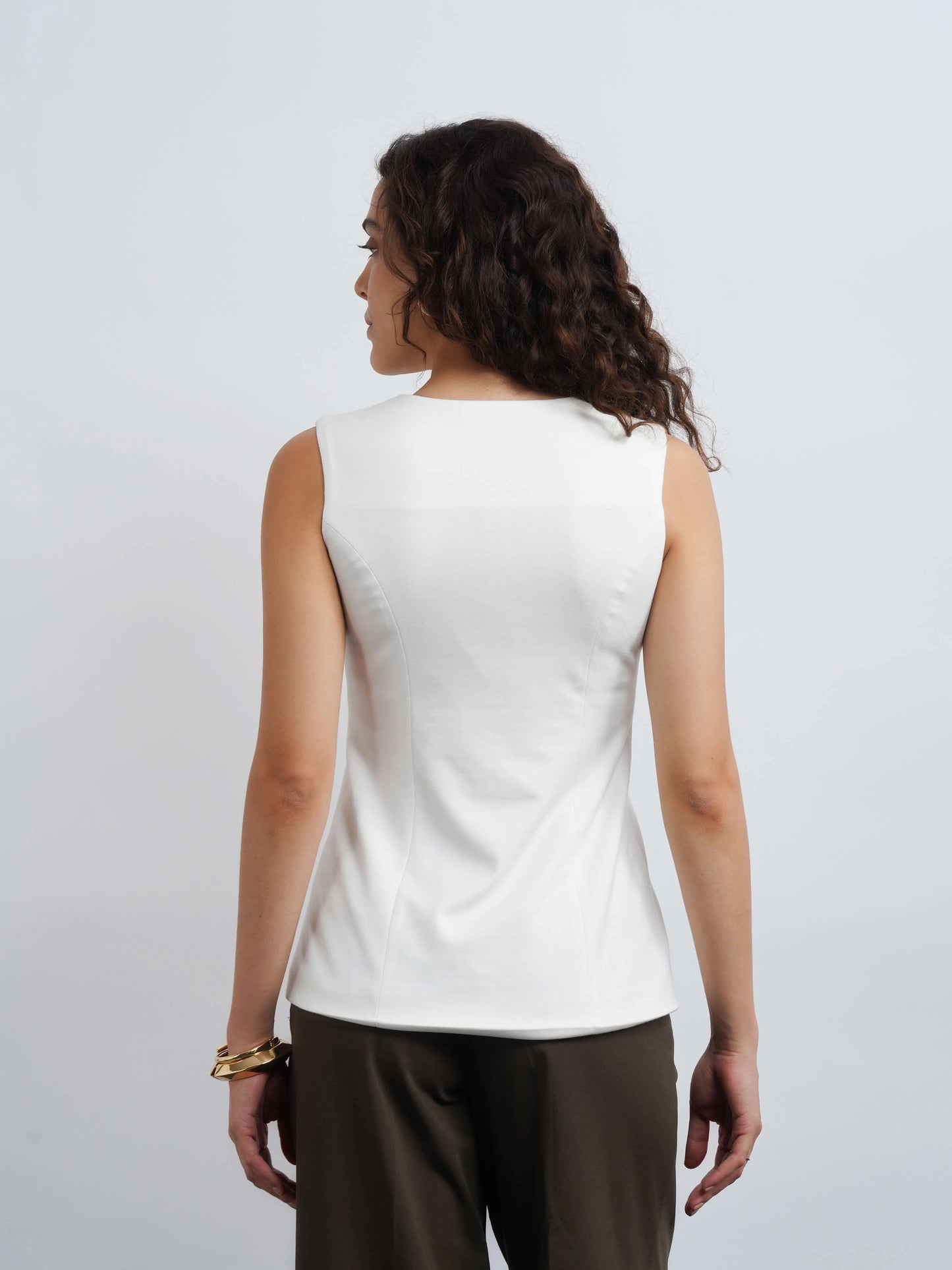 West Village Knit Waistcoat - White