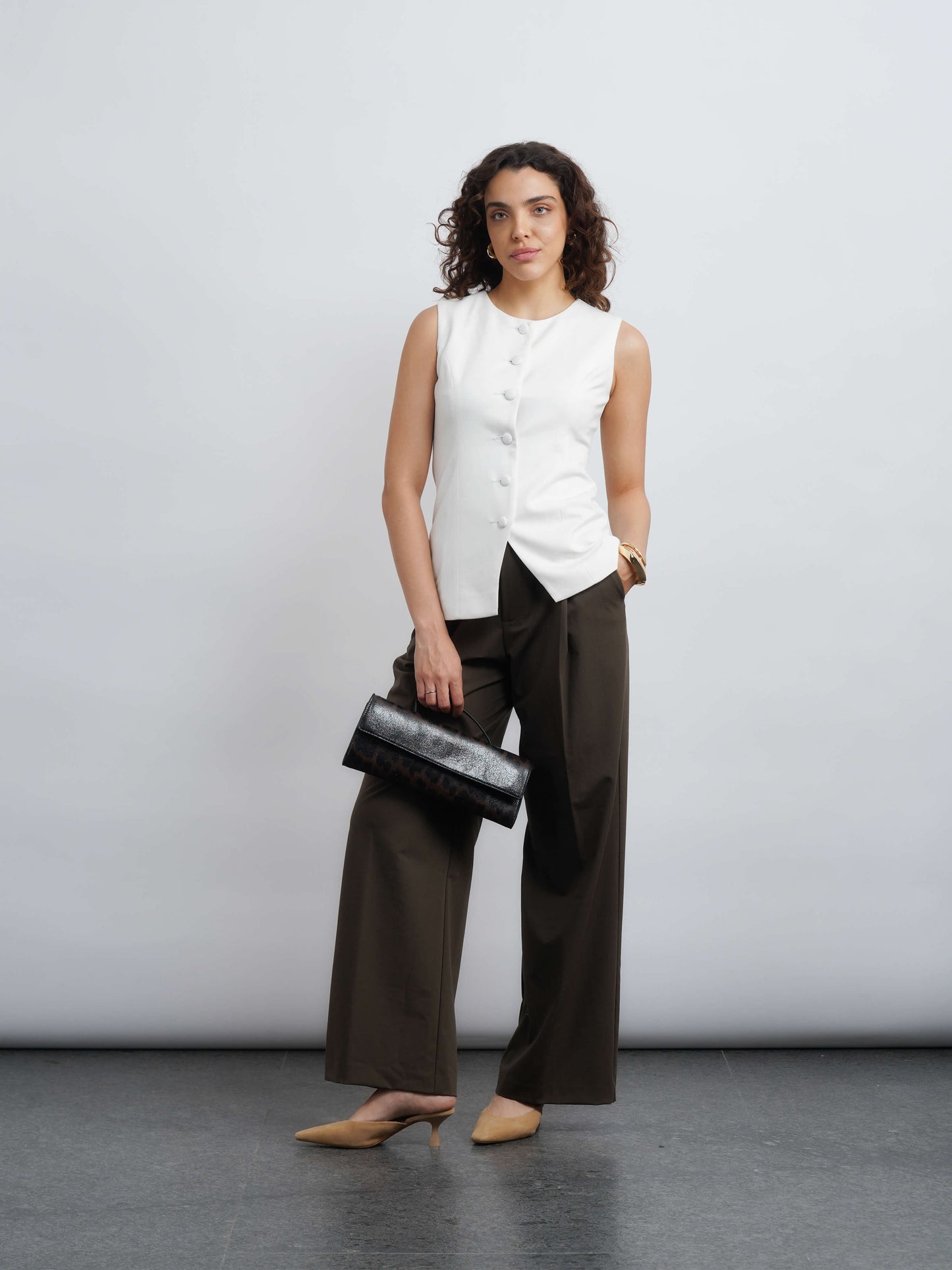 West Village Knit Waistcoat - White