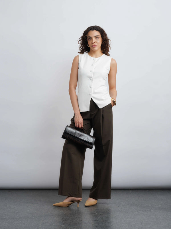 West Village Knit Waistcoat - White
