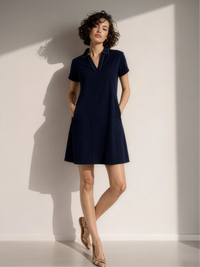 Madlyn AirLinen™ Dress - Navy
