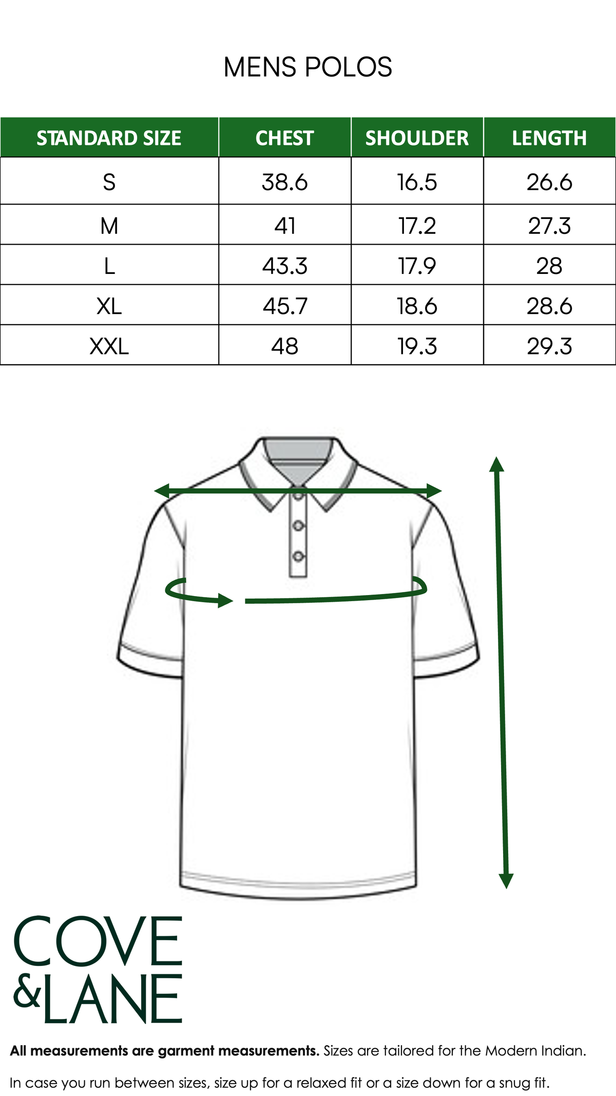 Size guide for Colourblock Cotton Polo - Dijon