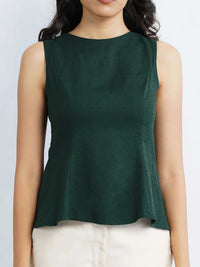 Bow Tie Top in CrepeSway™ - Matcha Green